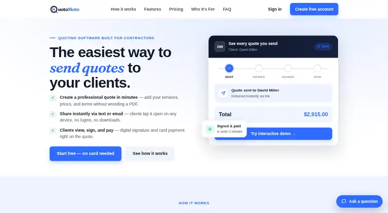 QuotoMoto screenshot