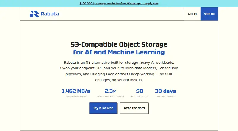 Rabata Object Storage screenshot