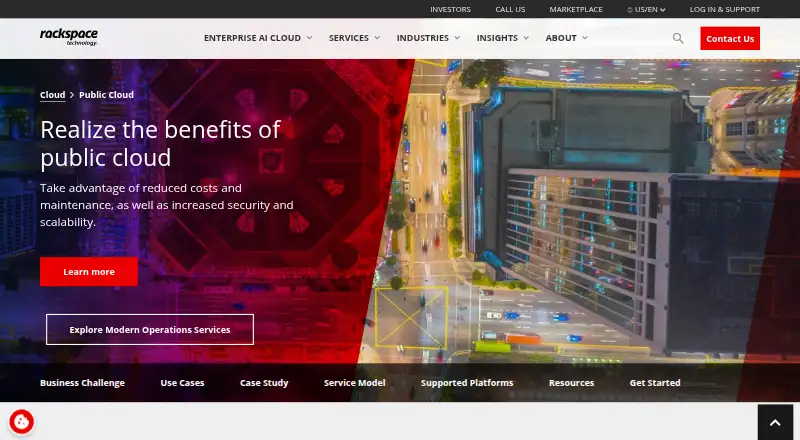 Rackspace Cloud Servers screenshot