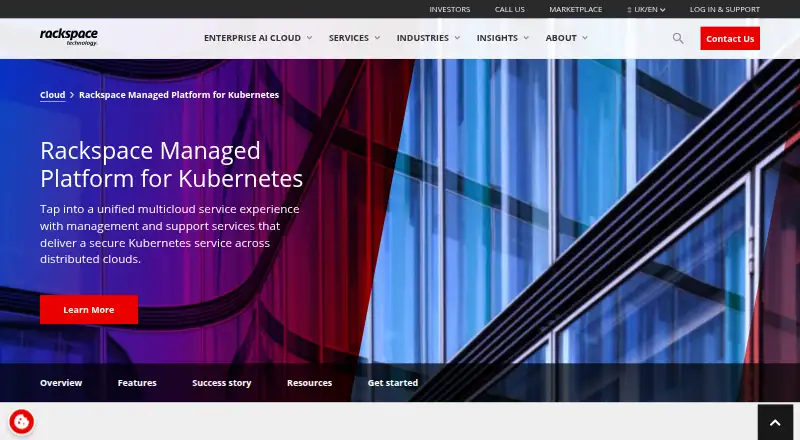 Rackspace Managed Platform for Kubernetes screenshot