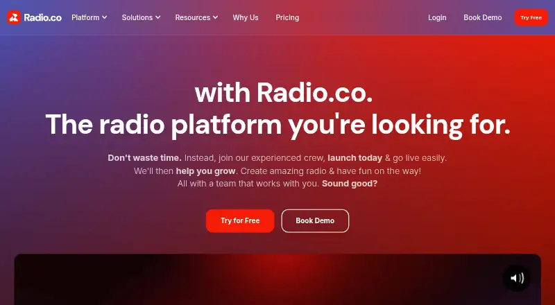 Radio.co screenshot