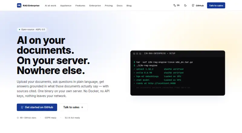 I3K RAG Enterprise screenshot