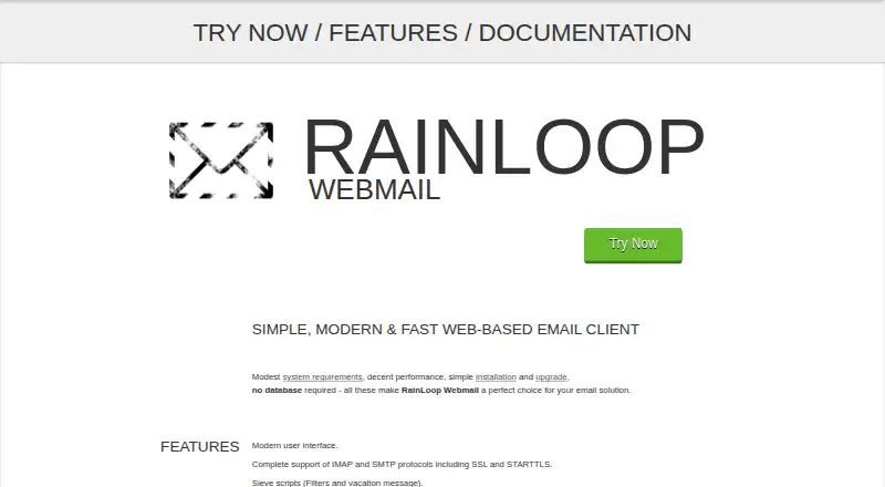 RainLoop screenshot