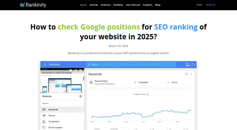 Rankinity screenshot