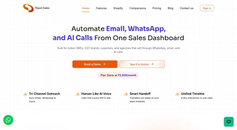 RapidSales screenshot