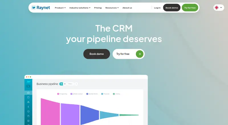 Raynet CRM screenshot