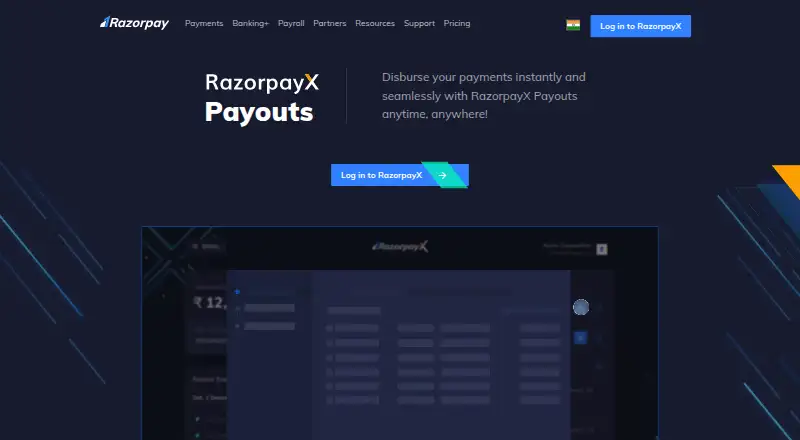RazorpayX Payouts screenshot