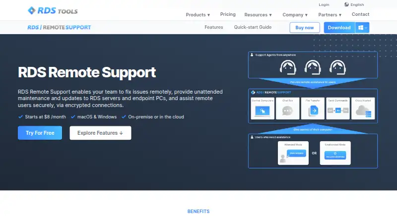RDS Remote Support screenshot
