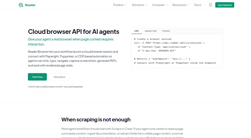 Reader Browser screenshot