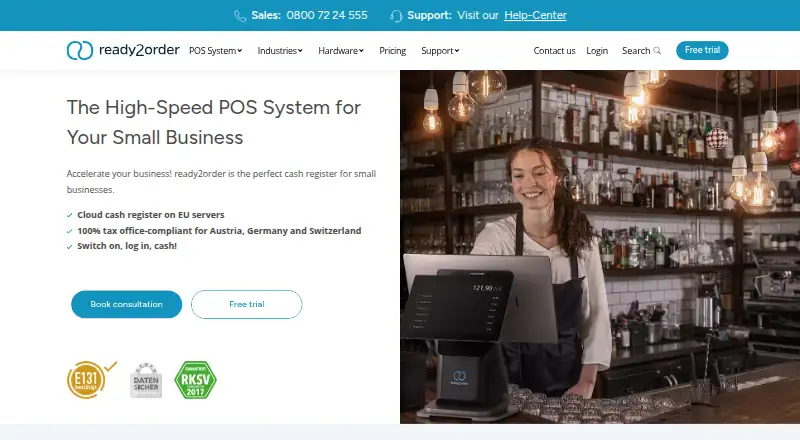 ready2order screenshot