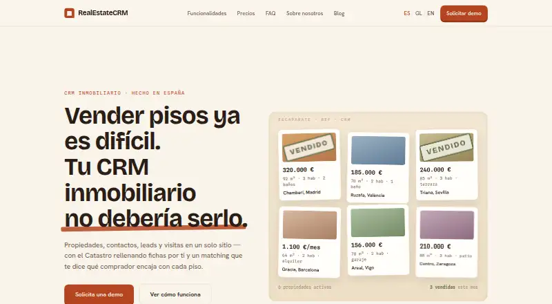 RealEstateCRM España screenshot