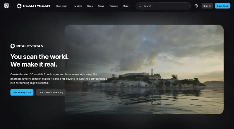 RealityScan screenshot
