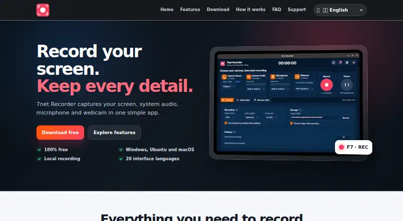 7net Recorder screenshot