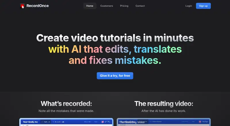 Record Once screenshot