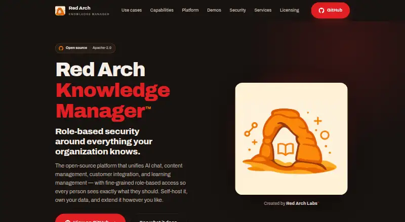 Red Arch Knowledge Manager screenshot