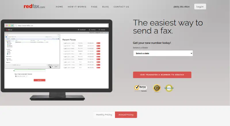 Redfax screenshot