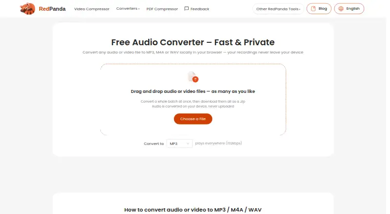 Red Panda Compress Audio Converter screenshot