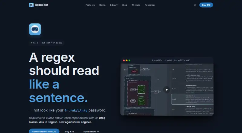 RegexPilot screenshot