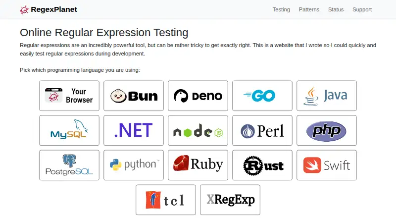 RegexPlanet screenshot
