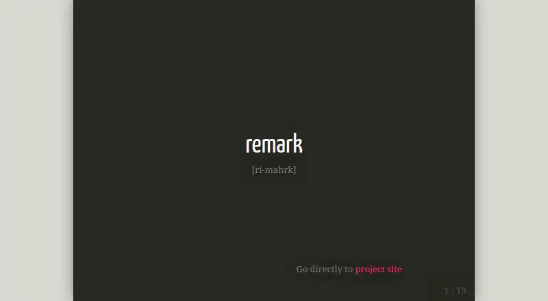 Remark screenshot