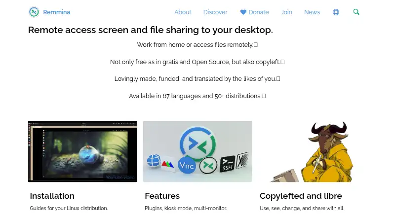 Remmina screenshot