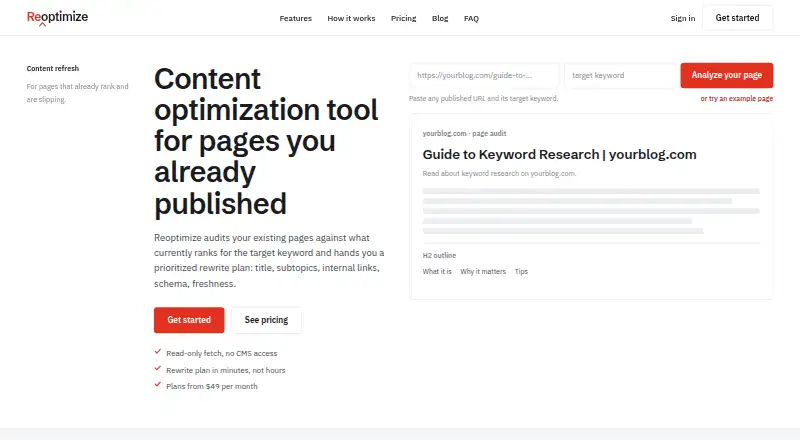 Reoptimize screenshot