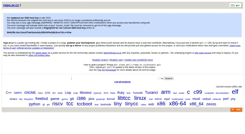 repo.or.cz screenshot