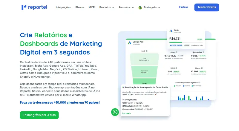 Reportei screenshot
