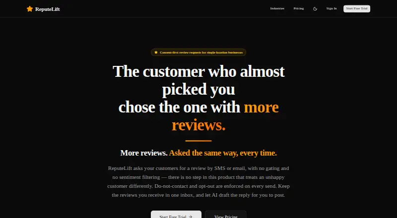 ReputeLift screenshot