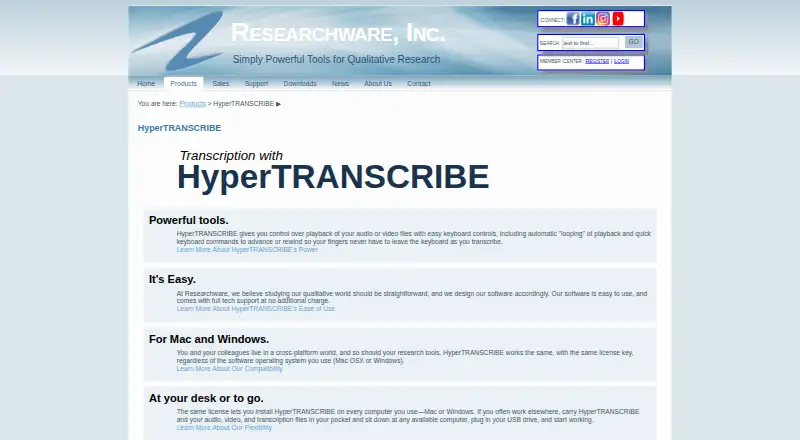 HyperTRANSCRIBE screenshot