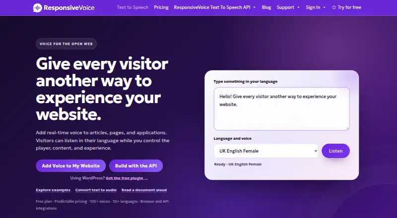 ResponsiveVoice screenshot