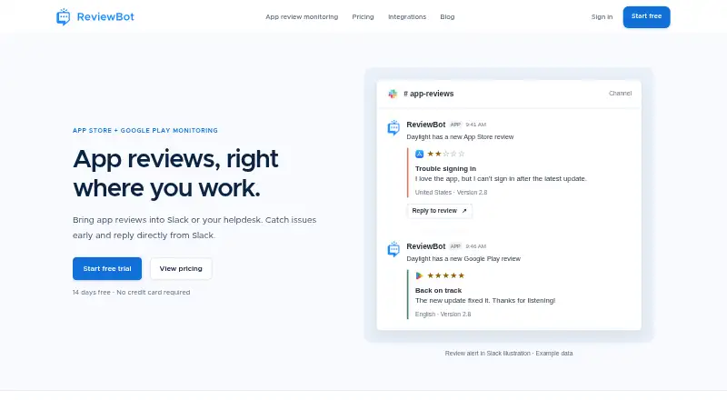 ReviewBot screenshot