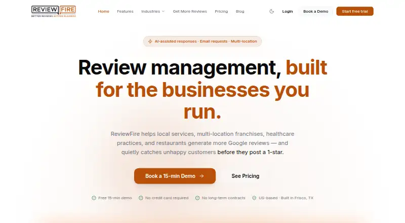 ReviewFire screenshot