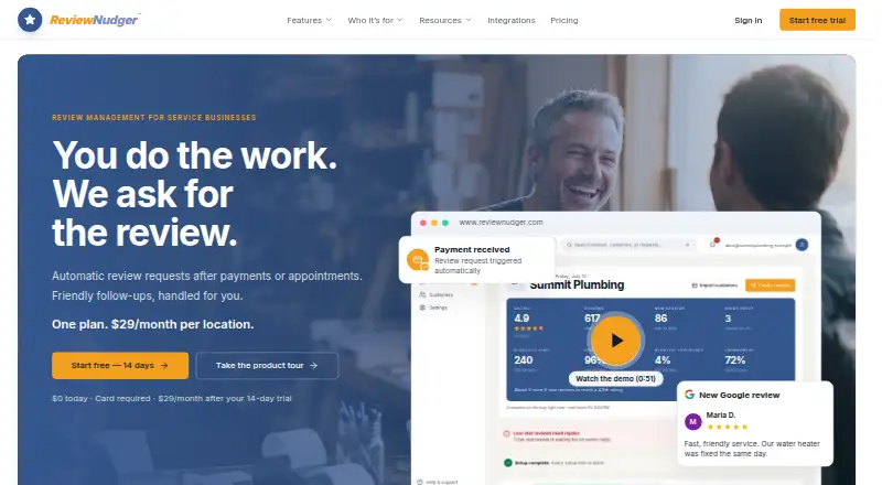 ReviewNudger screenshot