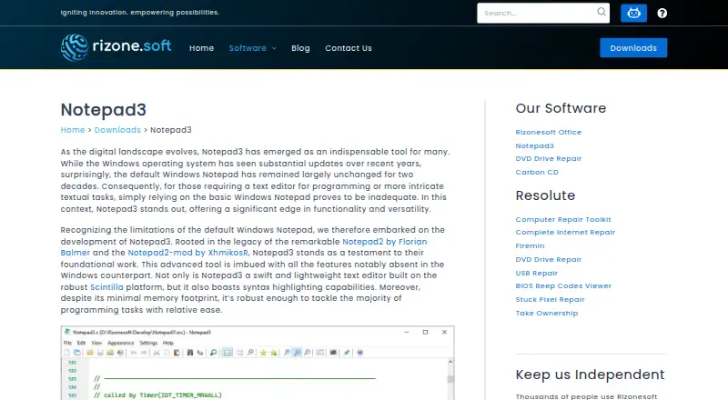 Notepad3 screenshot