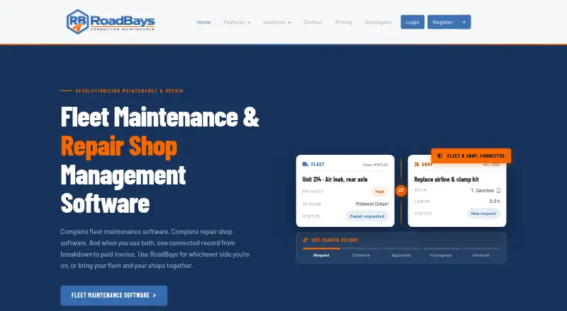 RoadBays screenshot
