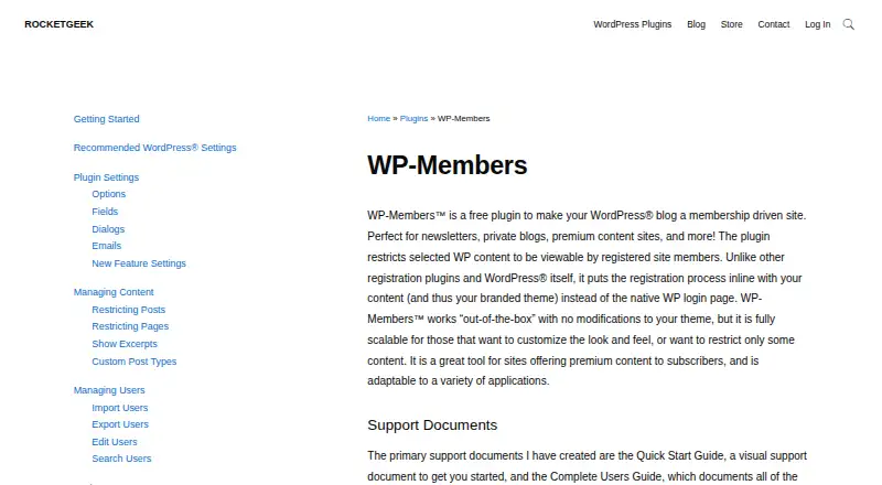 WP-Members screenshot