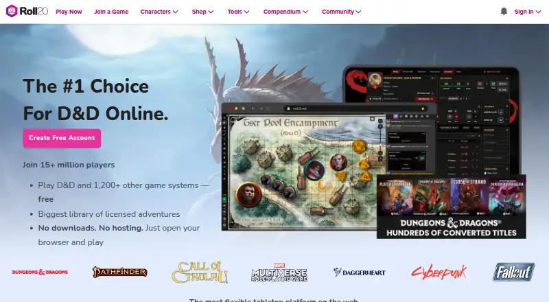 Roll20 screenshot