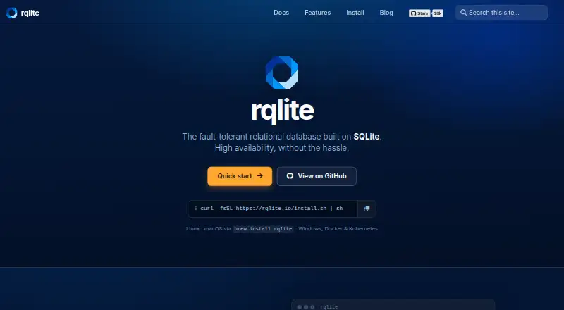 rqlite screenshot