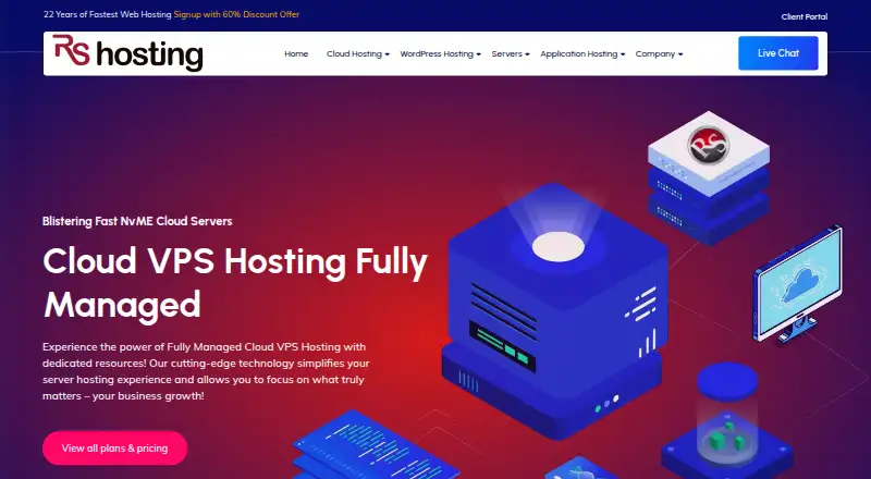 RSHosting Managed Cloud VPS screenshot
