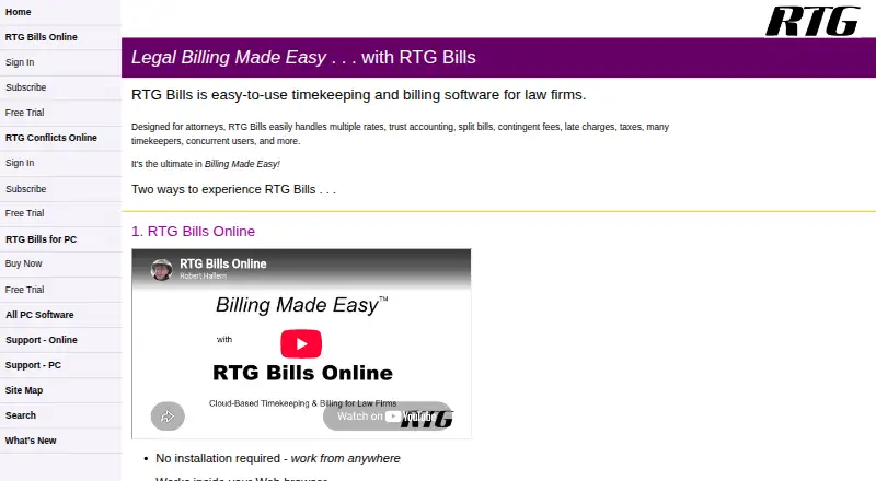 RTG Bills screenshot