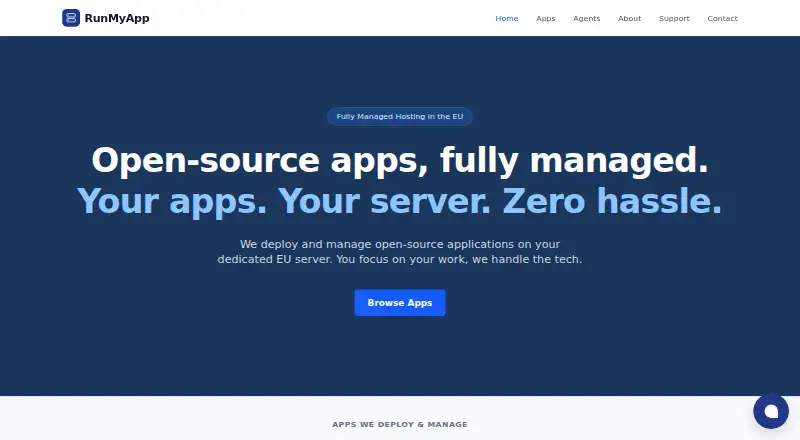 RunMyApp screenshot