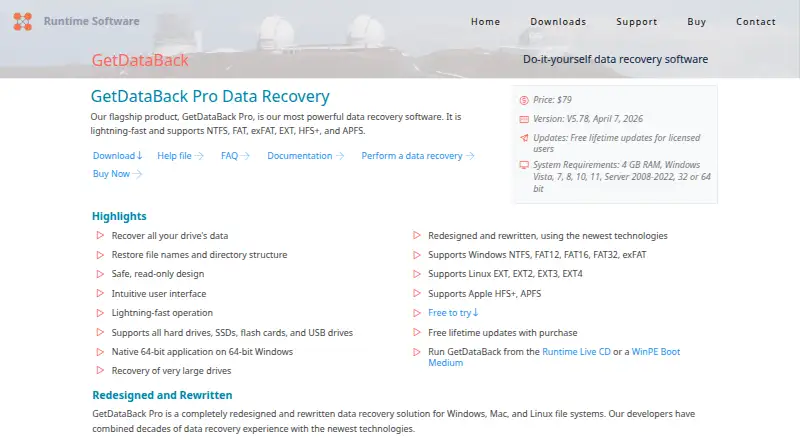 GetDataBack Pro screenshot