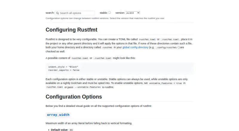 rustfmt screenshot