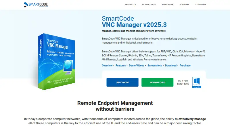 SmartCode VNC Manager screenshot