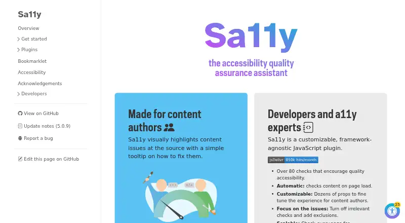 Sa11y screenshot