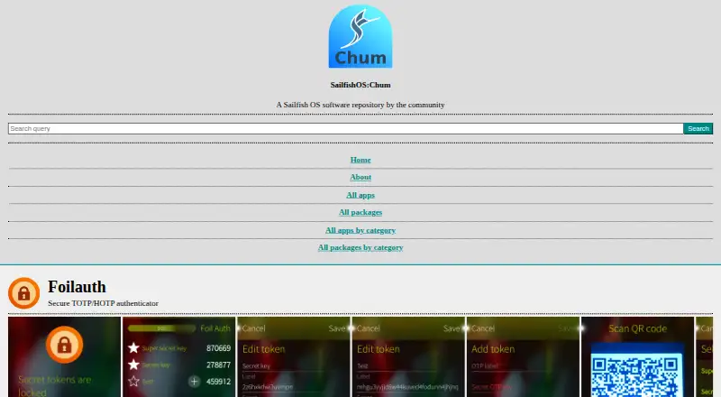 Foilauth screenshot
