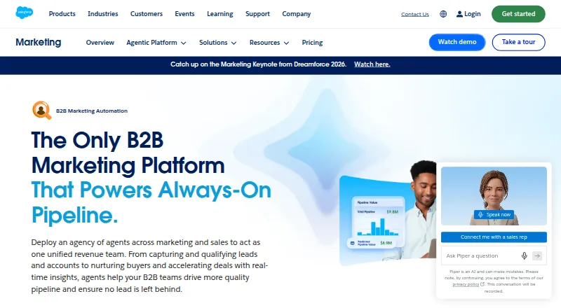 Salesforce Marketing Cloud Account Engagement screenshot