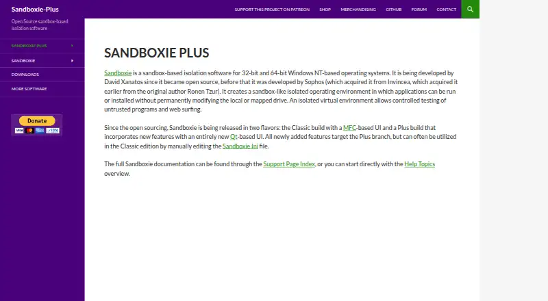 Sandboxie Plus screenshot