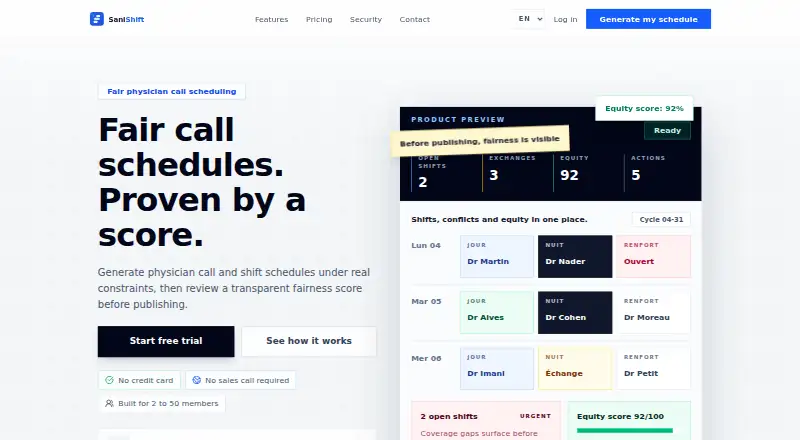 SaniShift screenshot